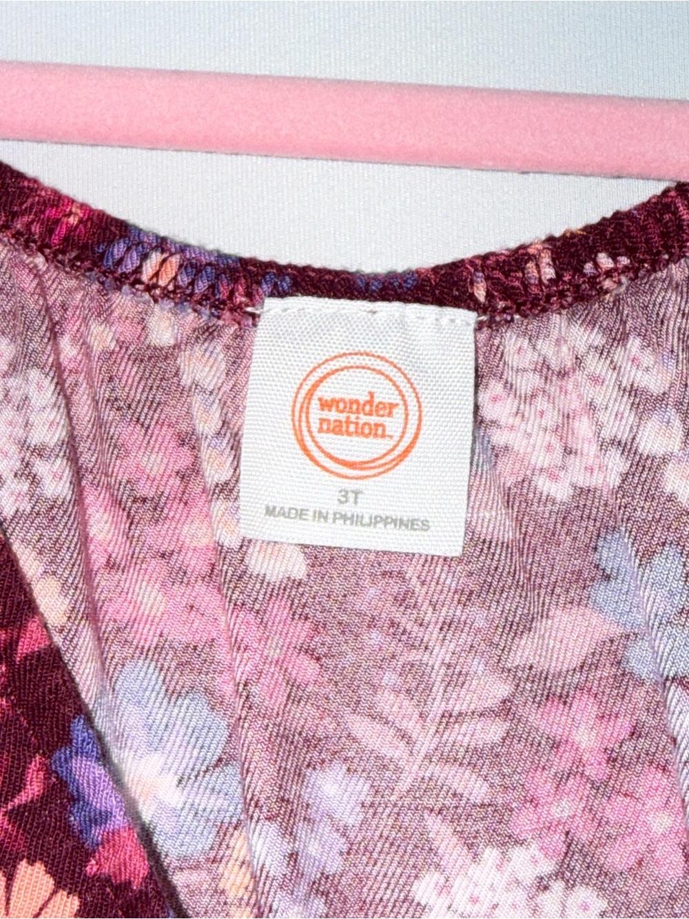 Wonder Nation Floral Baby/Toddler Top in Pink and Purple
